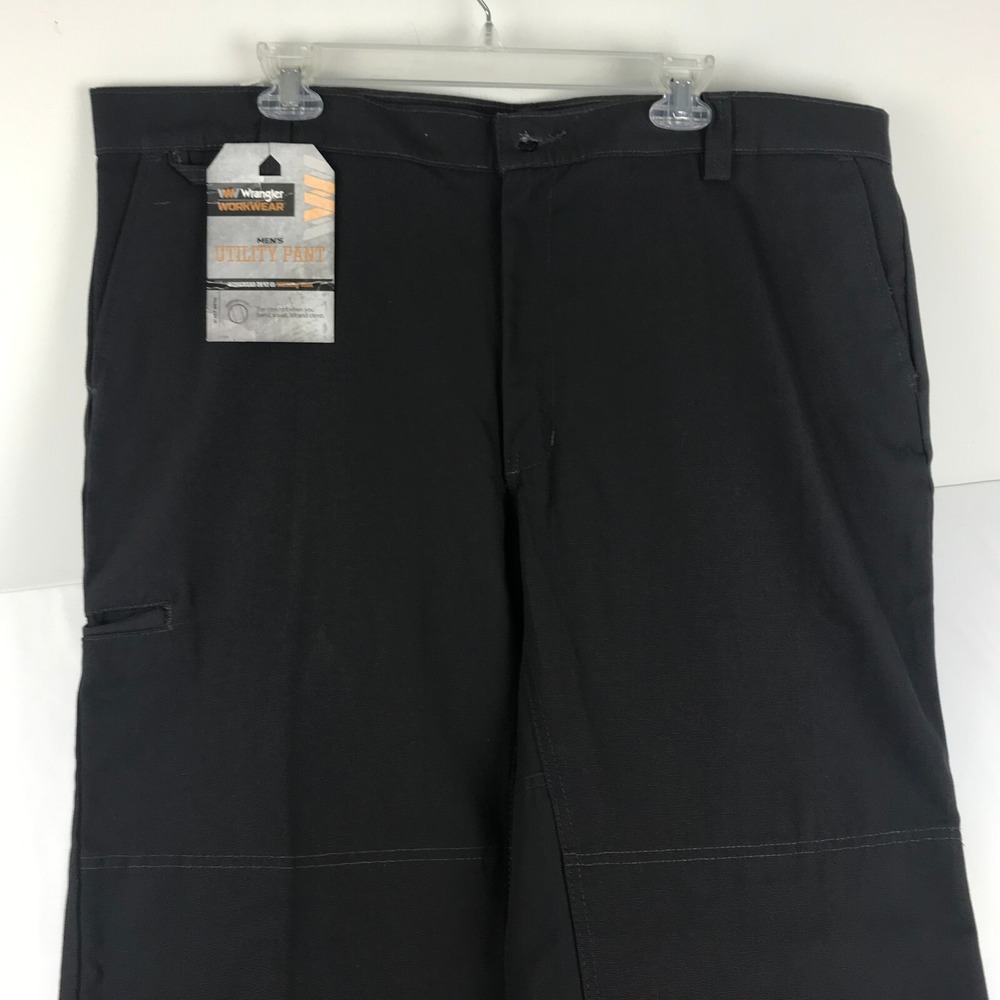 Wrangler 42 X 30 Workwear Utility Work Pants ~ Cargo Pocket ~ Dark Gray New Tags - Picture 9 of 10